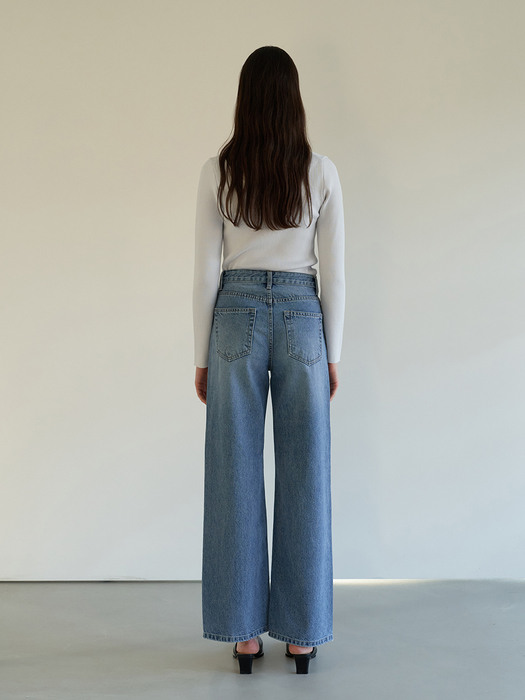 TOS HIGHRISE WIDE DENIM_MIDBLUE