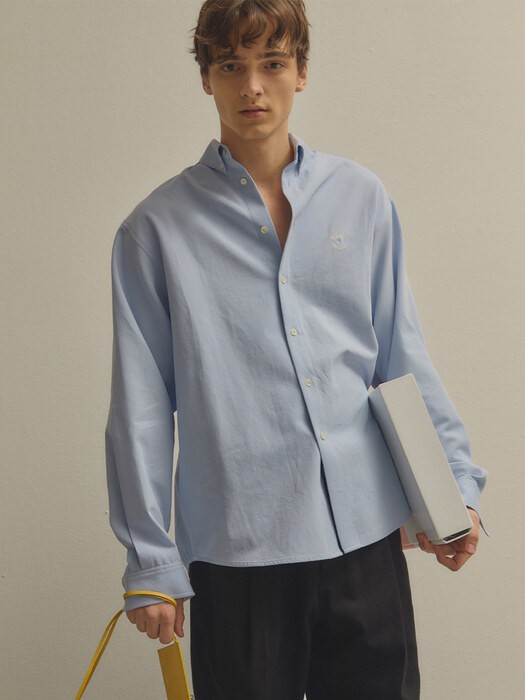 LOGO OXFORD SHIRT SKY BLUE