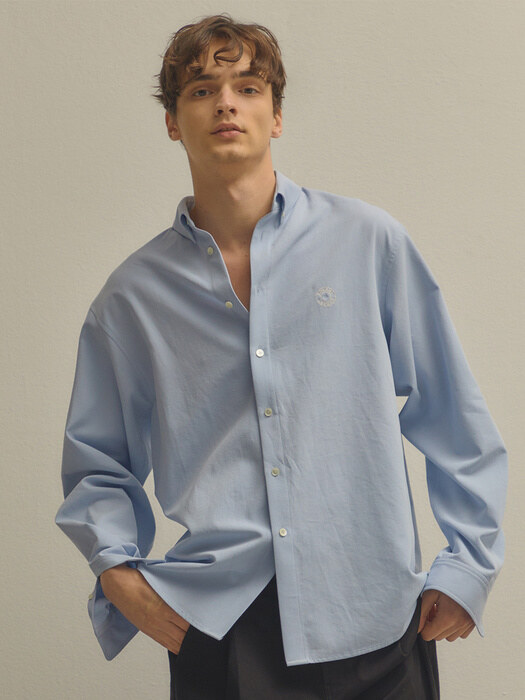 LOGO OXFORD SHIRT SKY BLUE