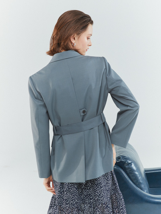 back slit jacket Gray