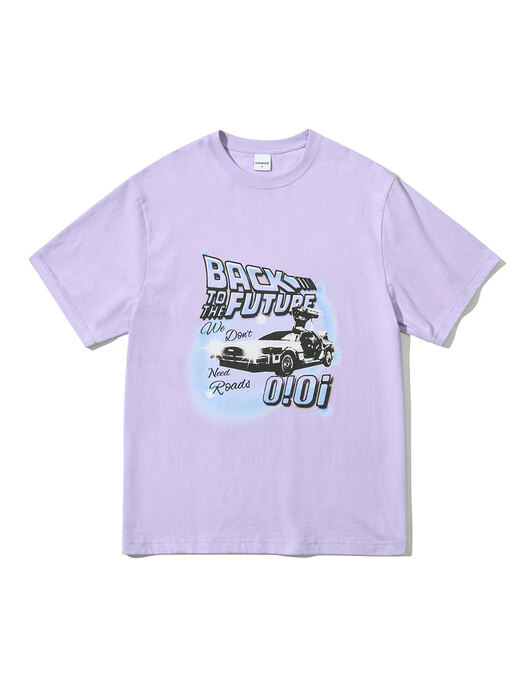 BTTF AIR BRUSH T-SHIRTS [LIGHT PURPLE]