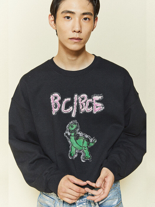 [ ORDINARYPEOPLE & DISNEY ] TOY REX BLACK SWEATSHIRTS