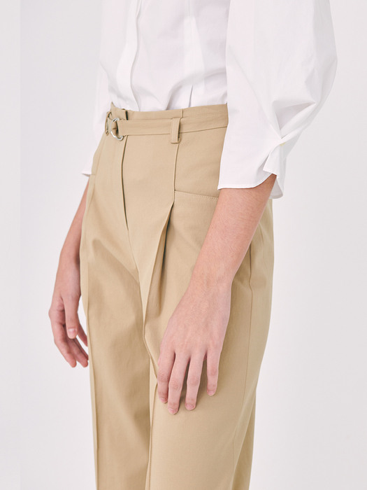 Pocket Detail Slacks - Deepbeige