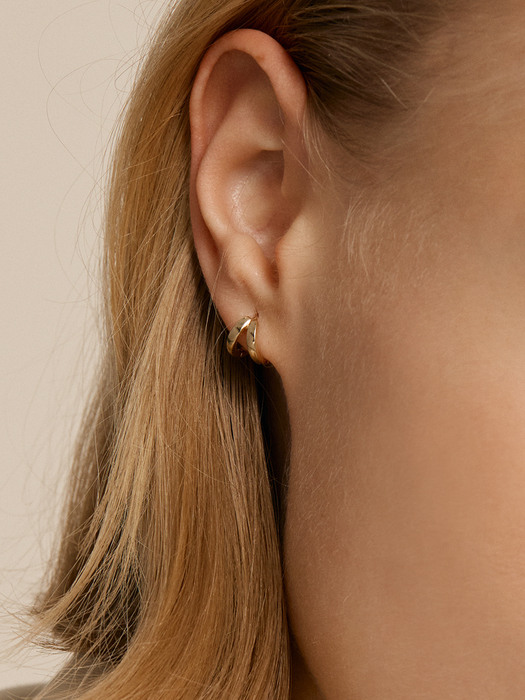 Two Way Onetouch Earrings (14K Gold) #P23