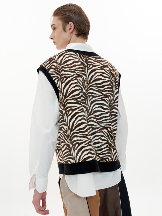 Cutting Point Vest [Ivory Zebra] 