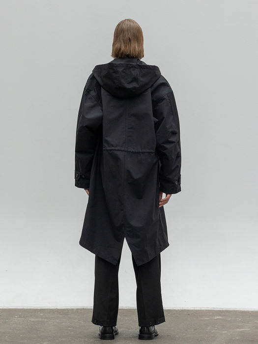 hood safari coat(Black)