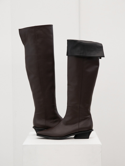 Collar Knee-High Boots 칼라 니하이 부츠 21F23BR