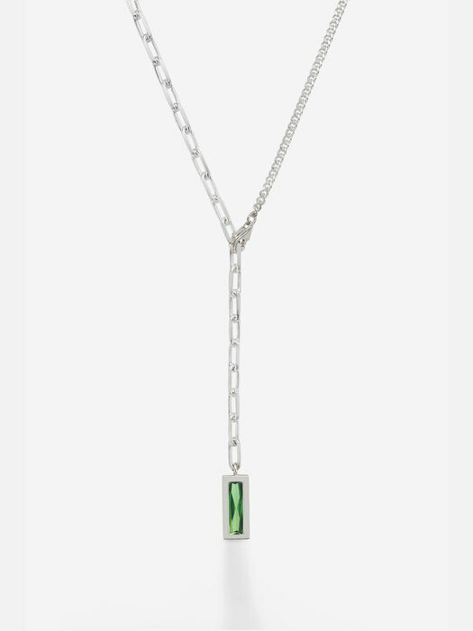 Riley Long Necklace Green