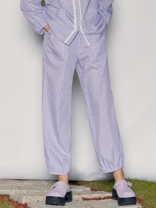 Lace Pajama Pants_Lilac-Check