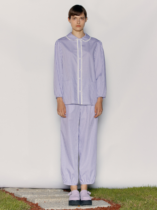 Lace Pajama Pants_Lilac-Check