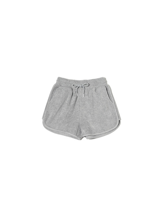 P3703 Soft terry shorts_Melange gray