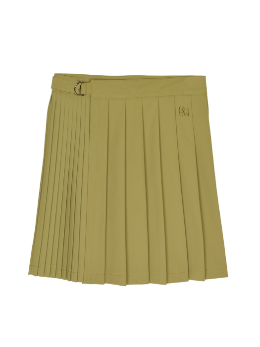 LILY PLEATS SKIRT - LIME