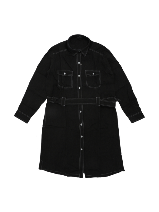 에릴다 셔츠 드레스 블랙 / LIAED-F05964-JAC