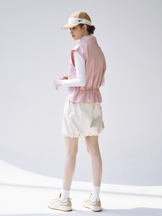 하프 집업 베스트(핑크) _ Half Zip-Up Vest(Pink)