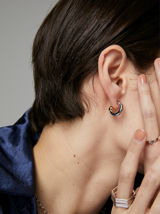 [Silver 925] petite-hoop earrings-SILVER