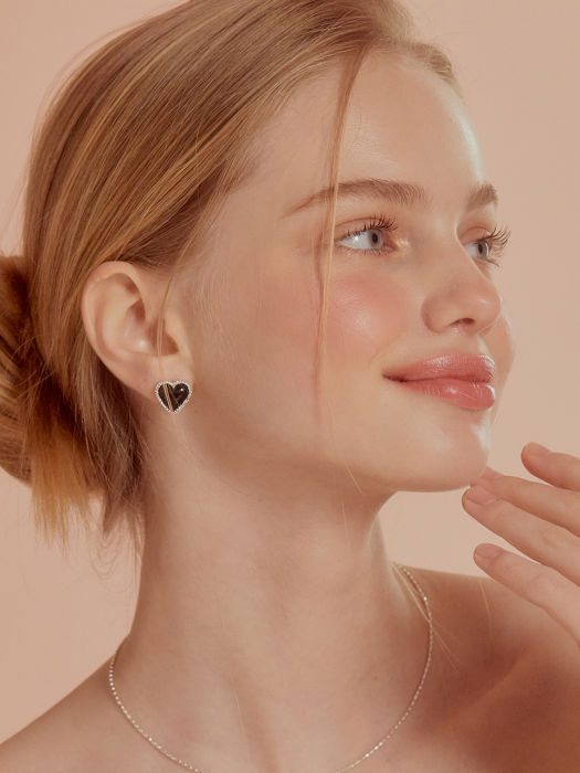 【TATIANA】Classic Cubic Heart Earrings EC1910〜ピアス TATIANA】Classic Cubic Heart Earrings EC1910〜ピアス
