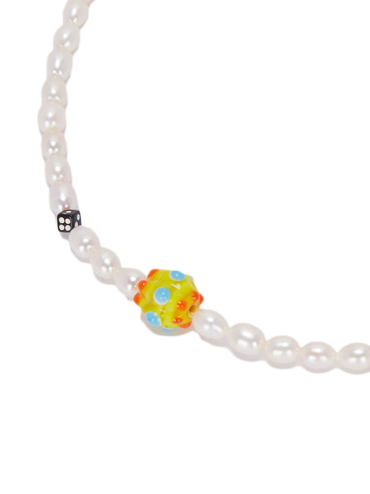 PEARL MIX NECKLACE IN YELLOW