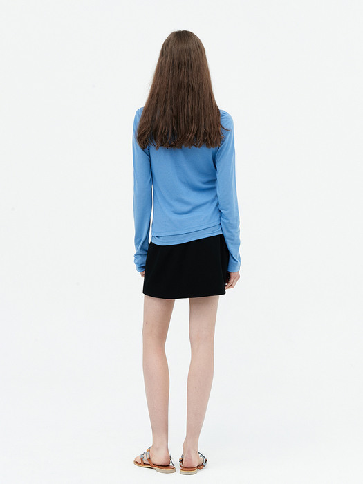 Layered sleeveless basic set. Sky blue