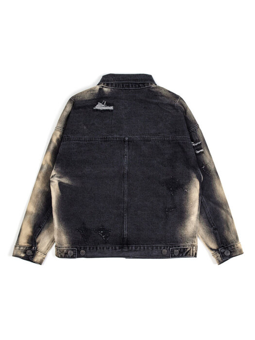 BBD Side Bleached Denim Jacket (Charcoal)