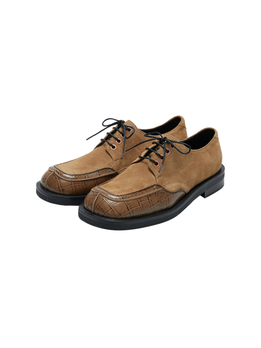 DAYNE SQUARE TOE DERBY SHOES aaa307m(TAN)