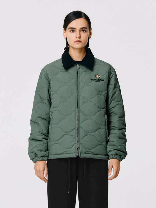 LONDON SERIES QUILTED JACKET-LIGHT GREEN
