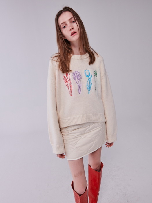 CENTAUR FOUR BEAUTY WOOL KNIT PULLOVER_IVORY
