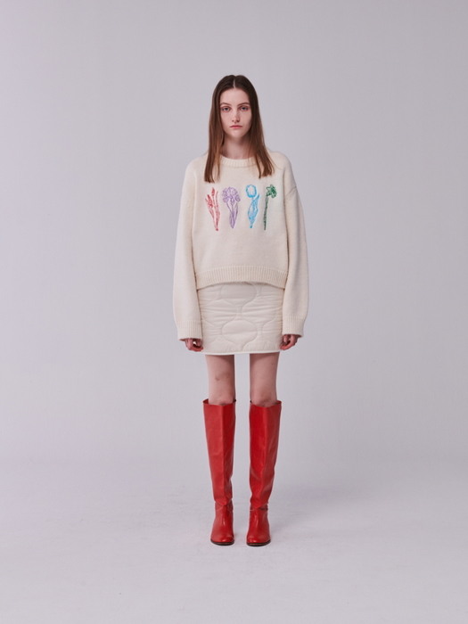 CENTAUR FOUR BEAUTY WOOL KNIT PULLOVER_IVORY