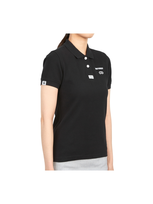 아이콘 HCW 2A AP01 BLACK 여자 골프 카라 반팔티셔츠