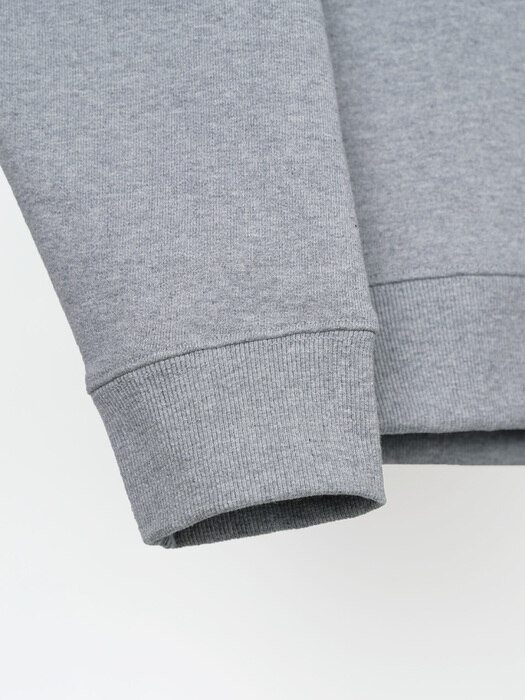 HIGH NECK ZIP-UP SWEAT SHIRT_GREY