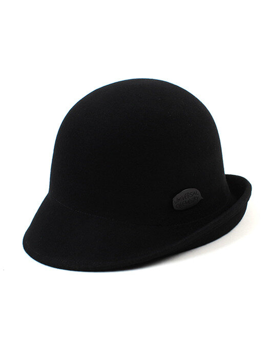 French Wool Black Cloche Hat 클로슈햇