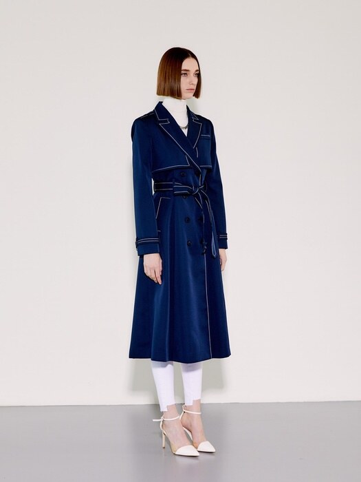 The tailored trench coat [Navy]