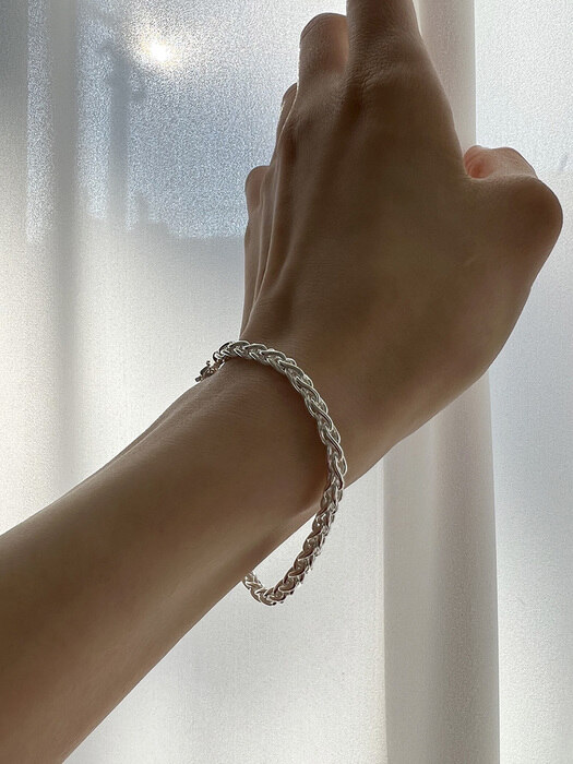 [925silver] Solid chain bracelet (2color)