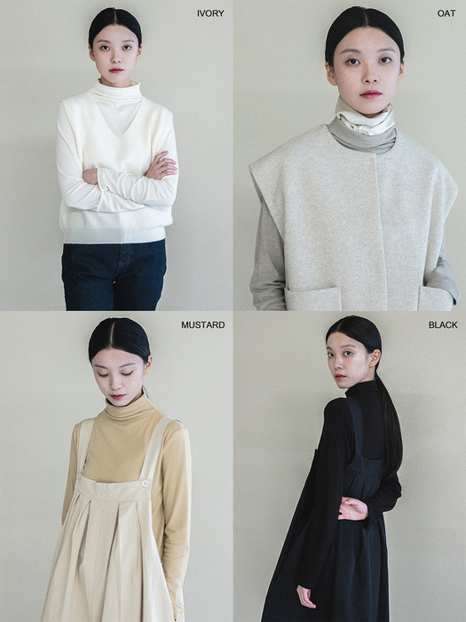 Rayon Half Turtleneck Top