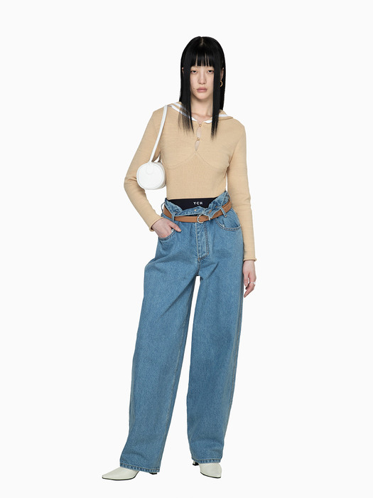 [FW22] FLIPPED WAISTBAND JEANS