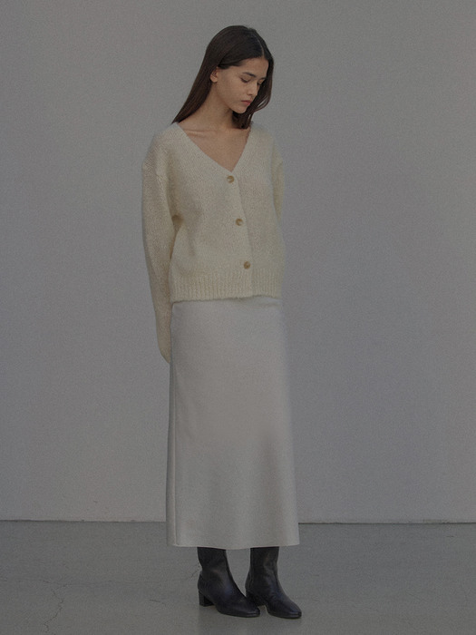 Layered Satin Skirt / Ivory