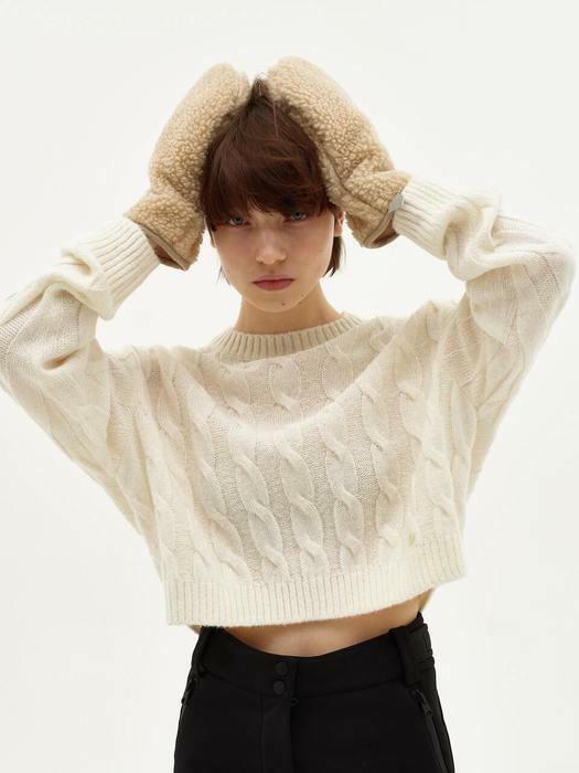 Semi Crop Cable Knit