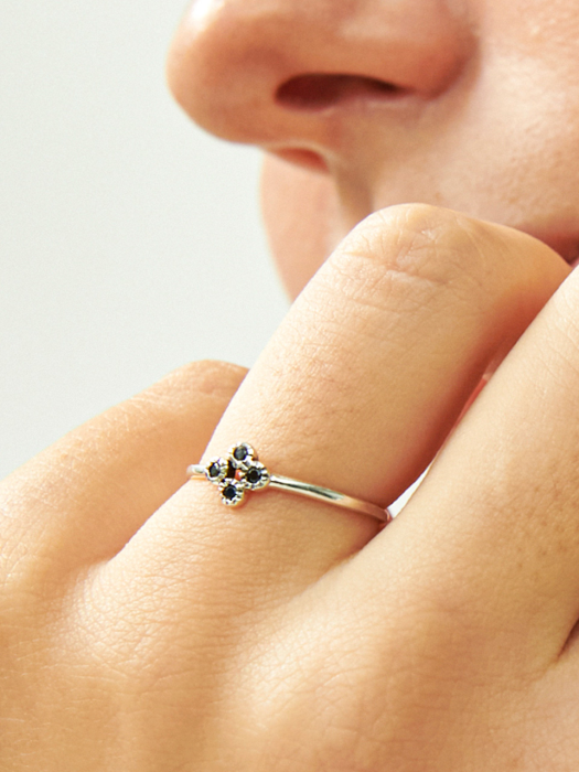 Spinel clover Silver Ring Ir208[Silver]