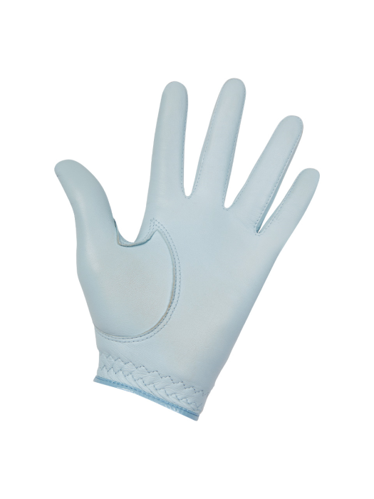 TWO TONED LEATHER GLOVE (A PAIR) - WHITE