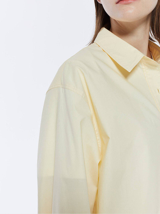 Giza cotton overfit shirt - Light yellow