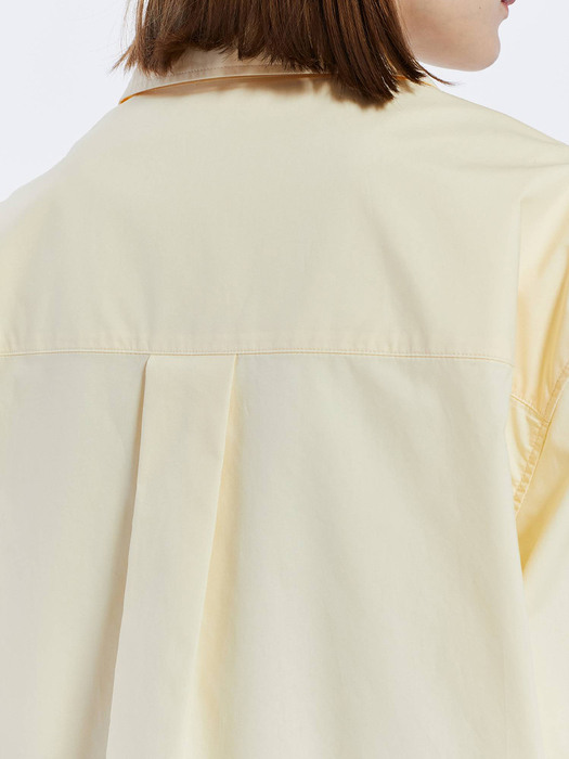 Giza cotton overfit shirt - Light yellow