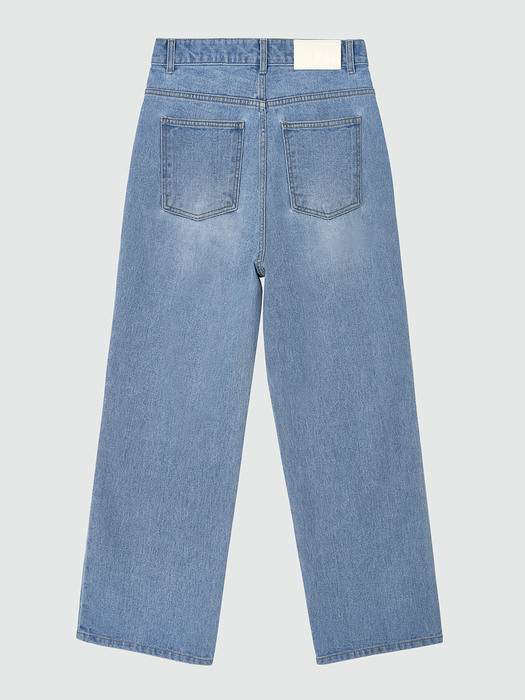 Dawn 2Pleats Wide Jeans DCPT007LightBlack
