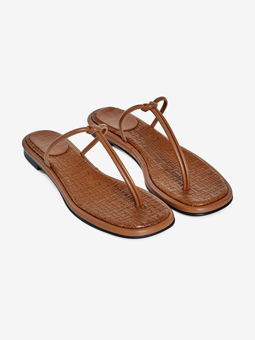 20mm Teo Flip-Flop Sandal (Brown)