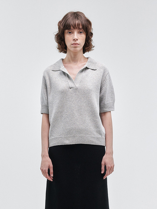 Cotton Pullover Knit (Gray)