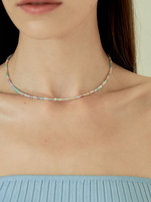 Cool-Tone Beads Necklace