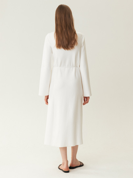 RESORT23 Wrap Knitted Dress White