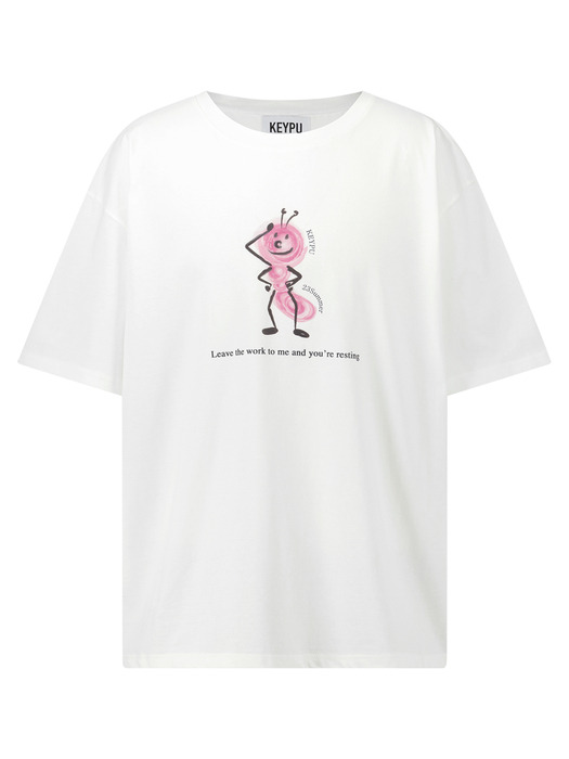 ANTS DRAWING T-SHIRT (OFF WHITE)