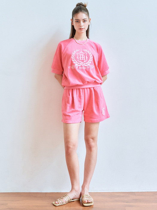 TERRY LOGO HALF PANTS (PINK)