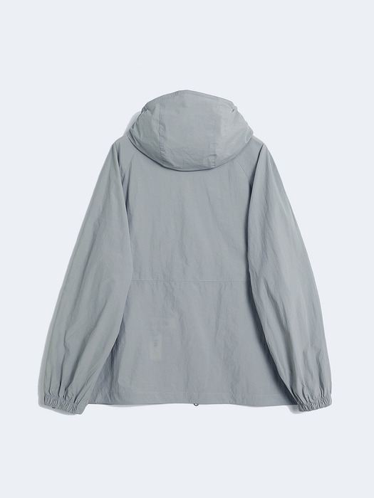 MATT NYLON HOODED JACKET (GRAY)