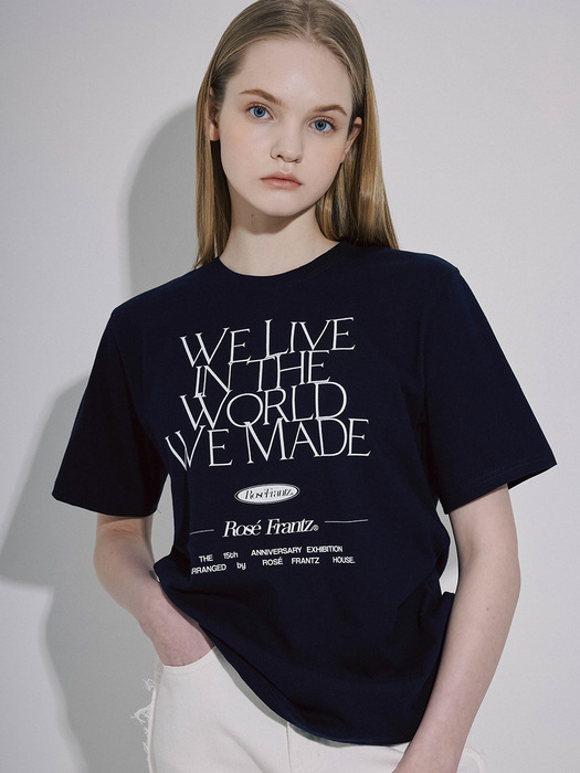 Keneth Lettering T-shirt [Navy]