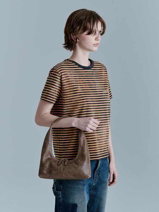 HOBO SHOULDER_washed brown pull-up